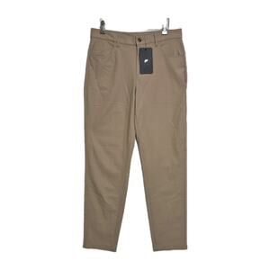 Fabletics The Don 5-Pocket Pant Classic Fit Tan Brown Men 31x29 Casual Quick Dry